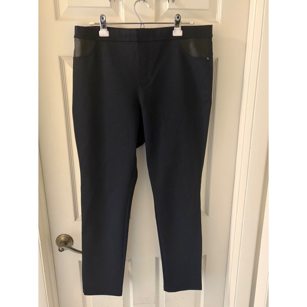 DKNY Jeans Women's XL Black Pull On Stretch Slim Leg Pants